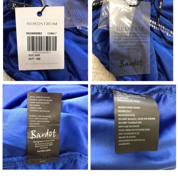 NWT Bardot Gemma Dress in Cobalt Blue - Picture 15 of 16
